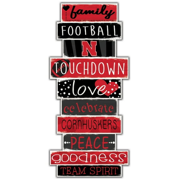 Nebraska Huskers 5'' x 24'' Celebrations Stack Sign