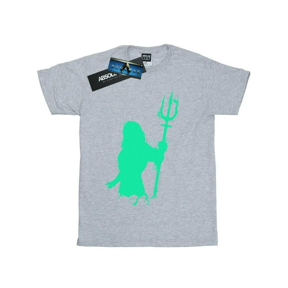 DC Comics Mens Aquaman Aqua Silhouette T-Shirt