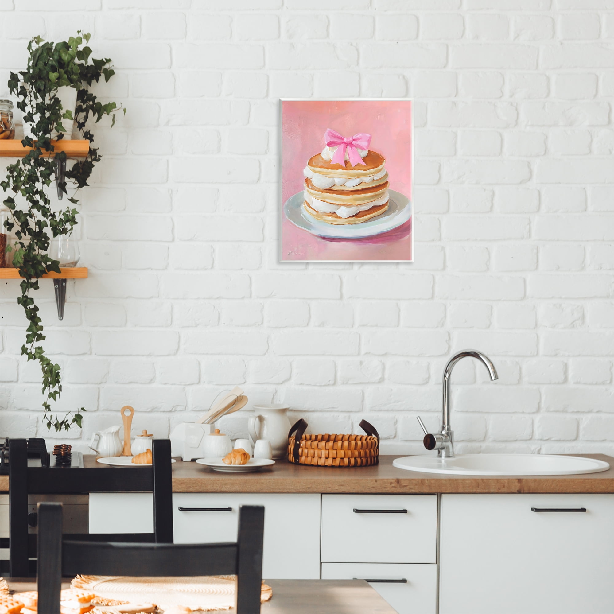 Stupell Industries Coquette Pancakes with Whipped Cream Wall Plaque Art, design by The Prints Vibe