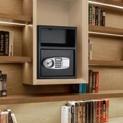 Spaco Digital Deposit Safe, Easy Access Slot, Black, for Cash & Valuables