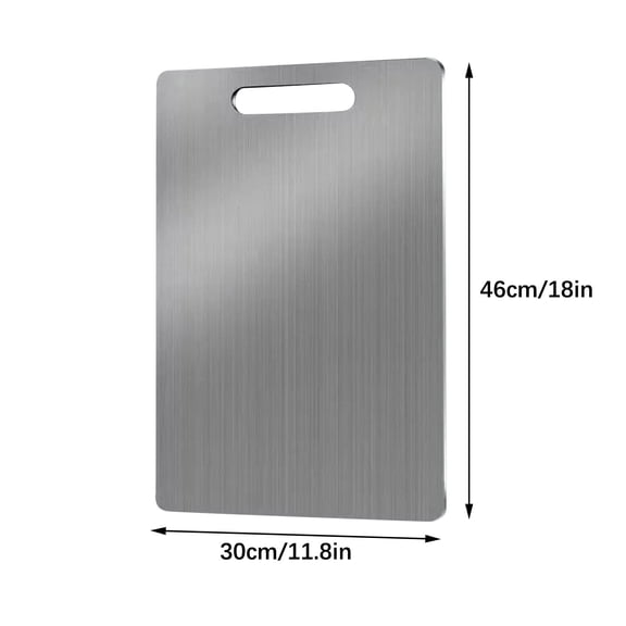 AYktou Stainless Steel Cutting Board-Double Sided 304 Titanium Cutting Boards with Hanging Hole,Kitchen Essentials Chopping Board for Meat Vegetables Fruit