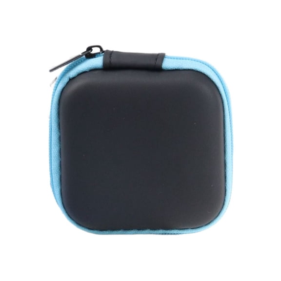 Earphones Carrying Case,Headphone Organizer,Bluetooth Earpiece Storage Bag,Shock Proof Mini Earbud Pouch,for Wired/Wireless Earphone,Earbud,Earpieces,SD Memory Card,Camera Chips,2.95x2.95 inch(Blue)
