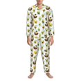 thumbnail image 3 of Balery Funny Avocado In Mexican Clothes Pijama para Hombre de Dos Piezas con Manga Larga, Conjunto de Dormir y Descanso Suave con Bolsillos-Medium, 3 of 7