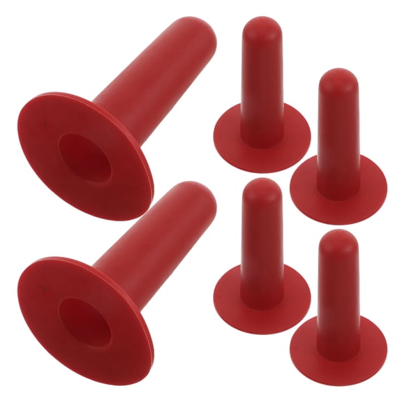 KAKOWELY Soft Silicone Calf Replacements, 6pcs Teats for Livestock Feeding Bottles