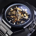 thumbnail image 2 of Reloj mecánico automático para hombre, estilo europeo y americano, informal, de moda mecánica hueca, 2 of 5