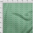 thumbnail image 3 of oneOone Cotton Cambric Green Fabric Asian Block Craft Projects Decor Fabric Printed by The Yard 42 Inch Wide, 3 of 4