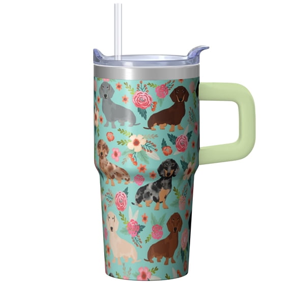 20OZ Dog Paw Handle Tumbler Insulated Stainless Steel Double Wall Cup Great Dog Lover Gifts Unique Birthday Christmas Presents for Women Men Portable and Suitable for Daily Use