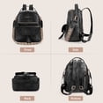 thumbnail image 5 of RAINSMORE Backpack Purse for Women PU Leather Waterproof Fashion Backpack Casual Daypack for Business Travel College,Black, 5 of 7