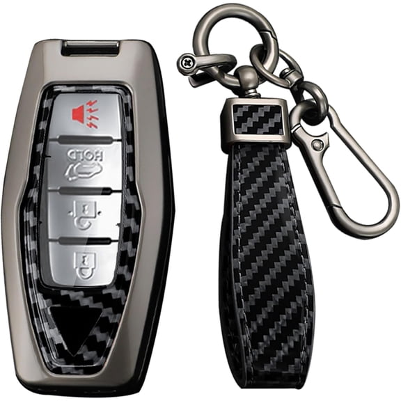 Key Fob Cover Compatible with Mitsubishi Outlander 2021-2024 Keychain Case Holder Protector,Black-Long keychain