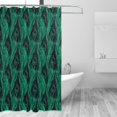 thumbnail image 2 of Disketp Mint Bird Feathers Stall Fabric Shower Curtain Liner Waterproof - 72" x 72", Lightweight Stall Size Shower Curtain Machine Washable - 60x72, 2 of 5