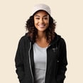 thumbnail image 4 of Dalix Black Cat Embroidered Fleece Zip Washed Hoodie Cold Fall Winter Women in Black XL X-Large, 4 of 5
