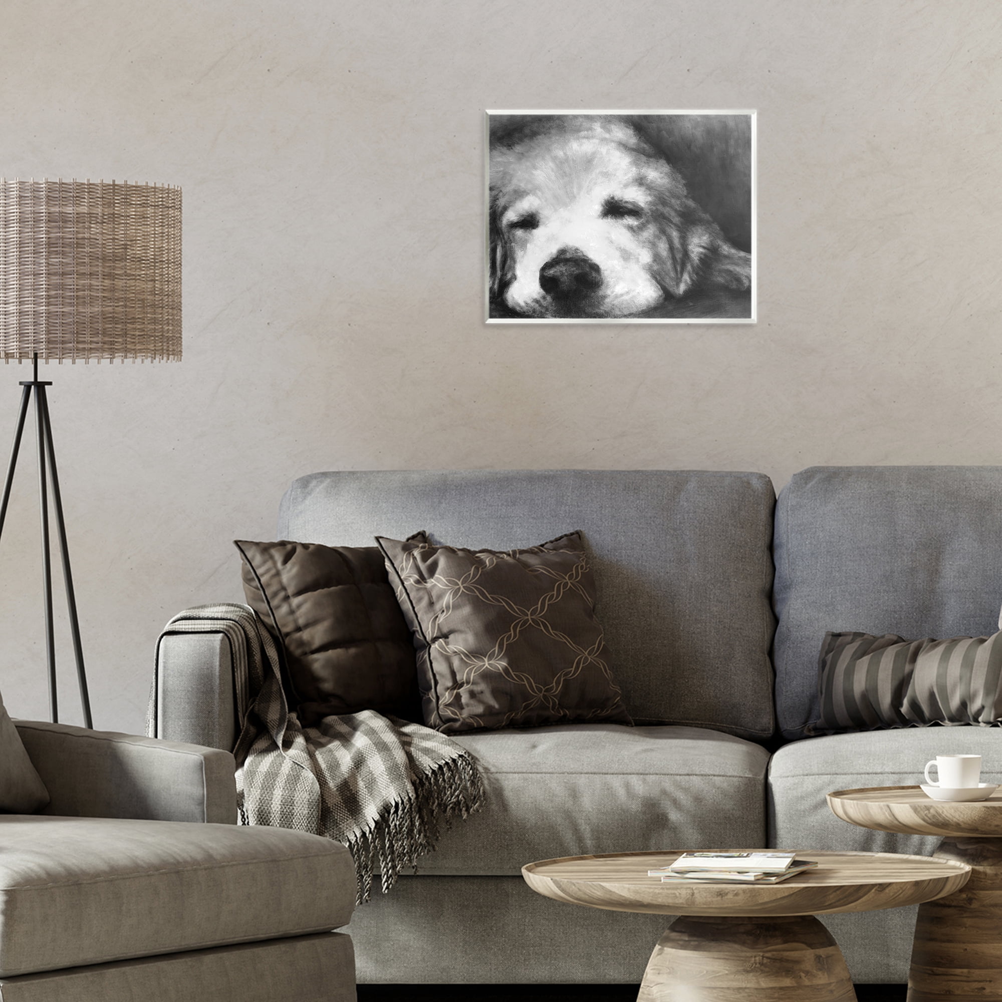 Stupell Industries Monochrome Dog Day Afternoon Wall Plaque Art, design by Walt Johnson