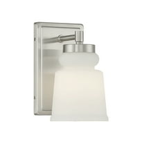 Trade Winds Faye 1-Light Wall Sconce in Brushed Nickel