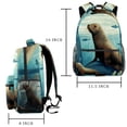 thumbnail image 2 of Lightweight Backpack Sea Lion School Bag Travel Laptop Daypack for Men Women Casual Rucksack, 2 of 6