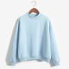 Hauts à Manches Longues pour Femmes à Col Roulé Uni et Sweat en Velours