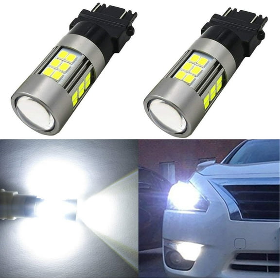 Alla Lighting 2pcs Bright 3157 3157KX 4157NA 4157NAK White LED Bulbs Front Rear Turn Signal Lights Brake Lights Stop Lights Back-Up Reverse DRL Light Lamps Replacement for 2012 Captiva Sport (White)