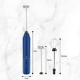 thumbnail image 5 of Milk Frother Wand Drink Mixer - Durable Handheld Milk Frother Electric Whisk - Easy-Clean Stainless Steel Frother Wand & Mini Blender - Electric Coffee Frother for Milk Coffee Lattes, 5 of 7