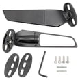 thumbnail image 2 of Motorcycle Rearview Mirror, Rustproof Wind Swivel Wing Mirror Rotating  Replacement For  250 300 H2 H4 For Repair, 2 of 8