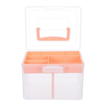 ELAYARD Art Crafts Storage Box Transparent Multifunction Organizer Plastic