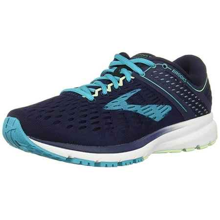 Brooks Women's Ravenna 9 Running Shoe, Navy/Blue/Green, 6.5 D(W) (Best Brooks Stability Shoe)