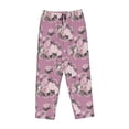 thumbnail image 4 of Xecao Rose Flowers Women's Straight Lounge Pajama Pants: The Epitome of Relaxed Sleepwear, 4 of 9