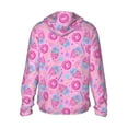thumbnail image 2 of Picia Pink Donuts Women's Men's UPF 50+ Sun Protection Hoodie Shirt Long Sleeve SPF Fishing Outdoor UV Hiking Lightweight Shirts-Medium, 2 of 9