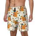 thumbnail image 1 of Kdxio Squirrel With Colorful Tail Print Mens Swim Shorts with Mesh Lining, Breathable and Quick-Drying, Adjustable Waist, Privacy Pocket-Small, 1 of 6