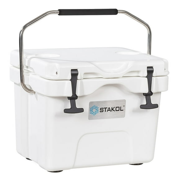 Costway 16 Quart Ice Chest Cooler, Leak-Proof, 24 Cans, White