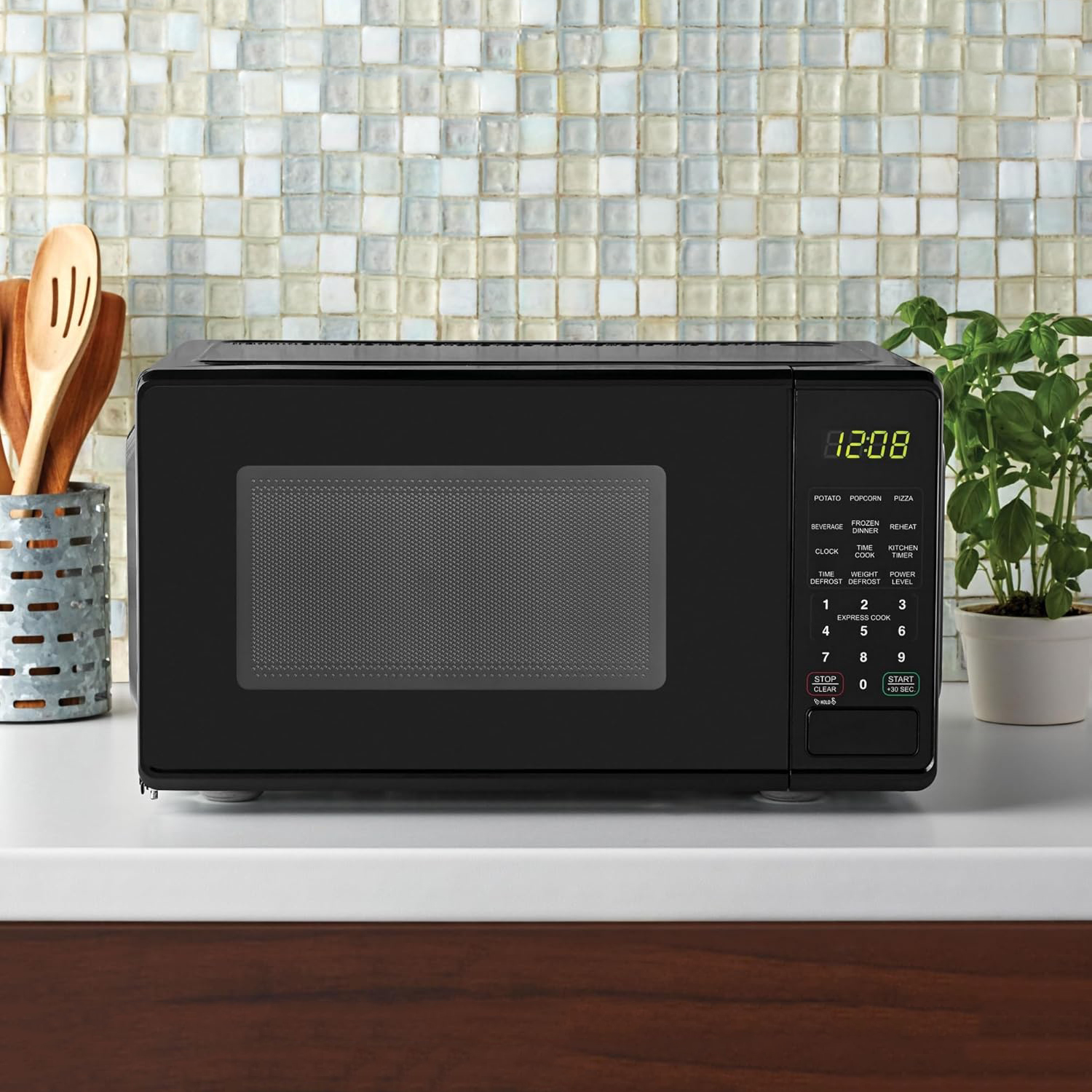 WM  0.7 Cu ft Countertop Microwave Oven, 700 Watts, Red, New