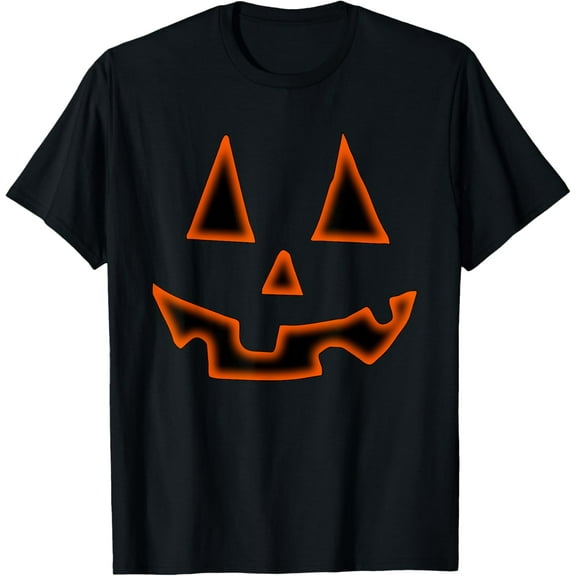 Pumpkin Halloween Shirts for Men Women Jack O Lantern Face T-Shirt