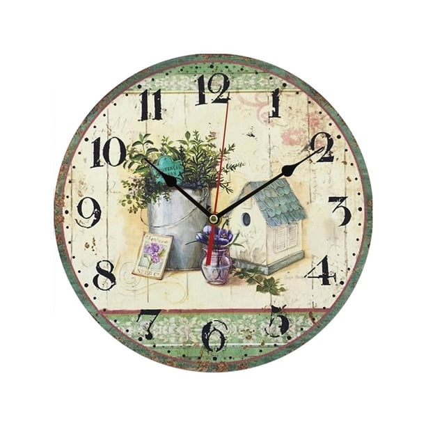 Reloj de pared de cuarzo silencioso con esfera grande de 30 cm for porche, balcón y pasillo
