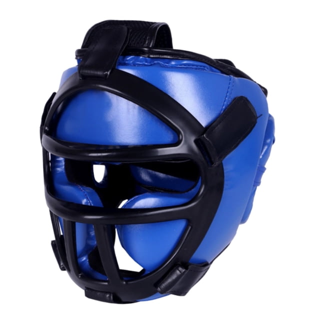 Casco de boxeo Cola para Muay Thai Grappling Karate Azul Casco de boxeo