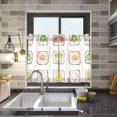 thumbnail image 4 of Yayeee Kitchen Curtains Light Filtering 27"x36" Rod Pocket Short Cafe Window Panel, Toasts Pattern, 4 of 6
