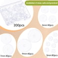 thumbnail image 3 of Discos para piercing Hicarer, 200 piezas, respaldos de silicona transparente para aretes, 3 of 7