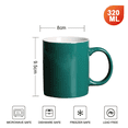 thumbnail image 2 of Taza de cerámica de 320 ml, apta para lavavajillas y microondas, taza de café, taza de té, taza de bricolaje, 2 of 5