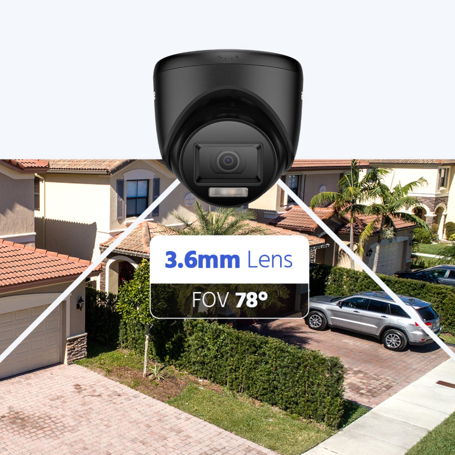 ANNKE 8CH Wired Outdoor Security Camera System with AI Human/Vehicle Detection, 4K H.265+ 5-in-1 DVR and 4x2MP Cameras, Email Alert with Snapshots, 0TB HDD, 66ft Night Vision, Smart Dual Light