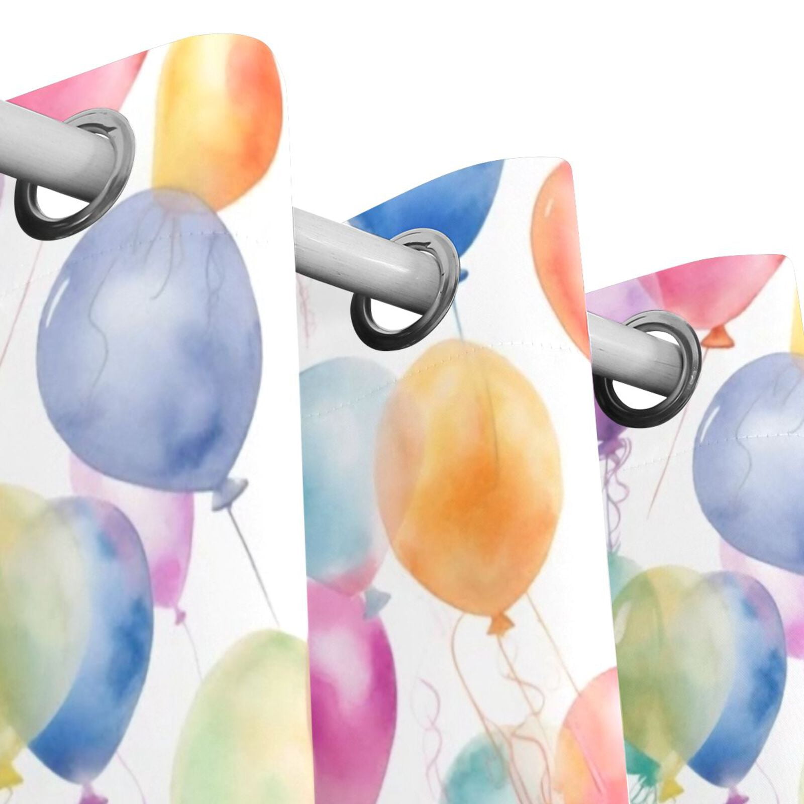 Balloons Black Out Curtains 84 Inch Length Curtains for Sliding Glass Doors Bedroom Living Room 2 Pack