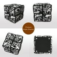 thumbnail image 6 of 15” Black Stylish Vintage Linen Fabric Cross Weave Square Modern Chair Modern Home Upholstered Seating, 6 of 7