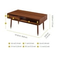 thumbnail image 4 of Teamson Home Table Basse Salon Bois Midcentury Modern Dawson, 4 of 10