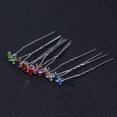 thumbnail image 3 of Miangastore 30PCS U Shaped Rhinestone Hair Sticks for Wedding Party Assorted Color金属和水钻材质, 3 of 8