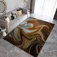 thumbnail image 2 of 3' x 4' Brown Marble Swirl Rug for Living Room Bedroom, Black Brown Geometric Texture Home Indoor Area Rug, Non Slip Noise Reduction Carpet for Front Entrance Floor Decor, 2 of 6