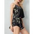 thumbnail image 3 of ZAXARRA Ensemble Pyjama 2 Pièces Femme Tops Cami + Shorts en Soie à Imprimé Floral Doux, 3 of 9