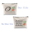 thumbnail image 2 of Initial Makeup Bag Big Letter Script Name Monogram Personalized Travel Makeup Bag for Women Inspirational Gifts She Believed She Could So She Did, 2 of 7