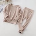 thumbnail image 2 of Pijamas de algodón para niños y niñas, ropa de dormir de color sólido, trajes de Navidad, otoño, 2 of 4