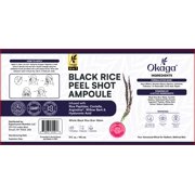 Okaga Black Rice Peel Shot Ampoule, Black Rice Exfoliant Soft Exfoliating Face Peel, Dead Skin, Rice Exfoliator for Face, Pore Minimizer Hydrating Formula for Smooth Radiant Skin, All Skin Types 90mL