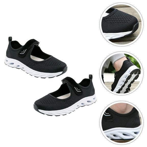 STRANDCHIC Breathable Female Casual Shoes Black Slip-on Design for Comfortable Wear
