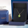thumbnail image 5 of Gem Stone King 14K Yellow Gold Green Peridot Pendant Necklace for Women | 2.80 Cttw | Gemstone August Birthstone | Oval 10X8MM | With 18 inch Chain, 5 of 6