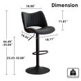 thumbnail image 4 of YOUNIKE Faux Leather Upholstered Bar stools Set of 2, Adjustable Swivel Bar Chair, Counter Height Chairs with Back and Footrest, Black, 4 of 13