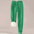 thumbnail image 2 of Audhol Sweat Pants for Womens Women's Warm Lined Athletic Sweatpants High Waisted Jogger Pants Fleece Lined Winter Thicken Outdoor Long Pants Fleece Lined Pants Women Green 3XL, 2 of 3
