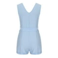 thumbnail image 5 of AXXD Clearance Shorts For Women, Solid Button Sleeveless Deep V Lacing Belt Jumpsuit Black Jean Shorts for Women Light Blue 12, 5 of 8